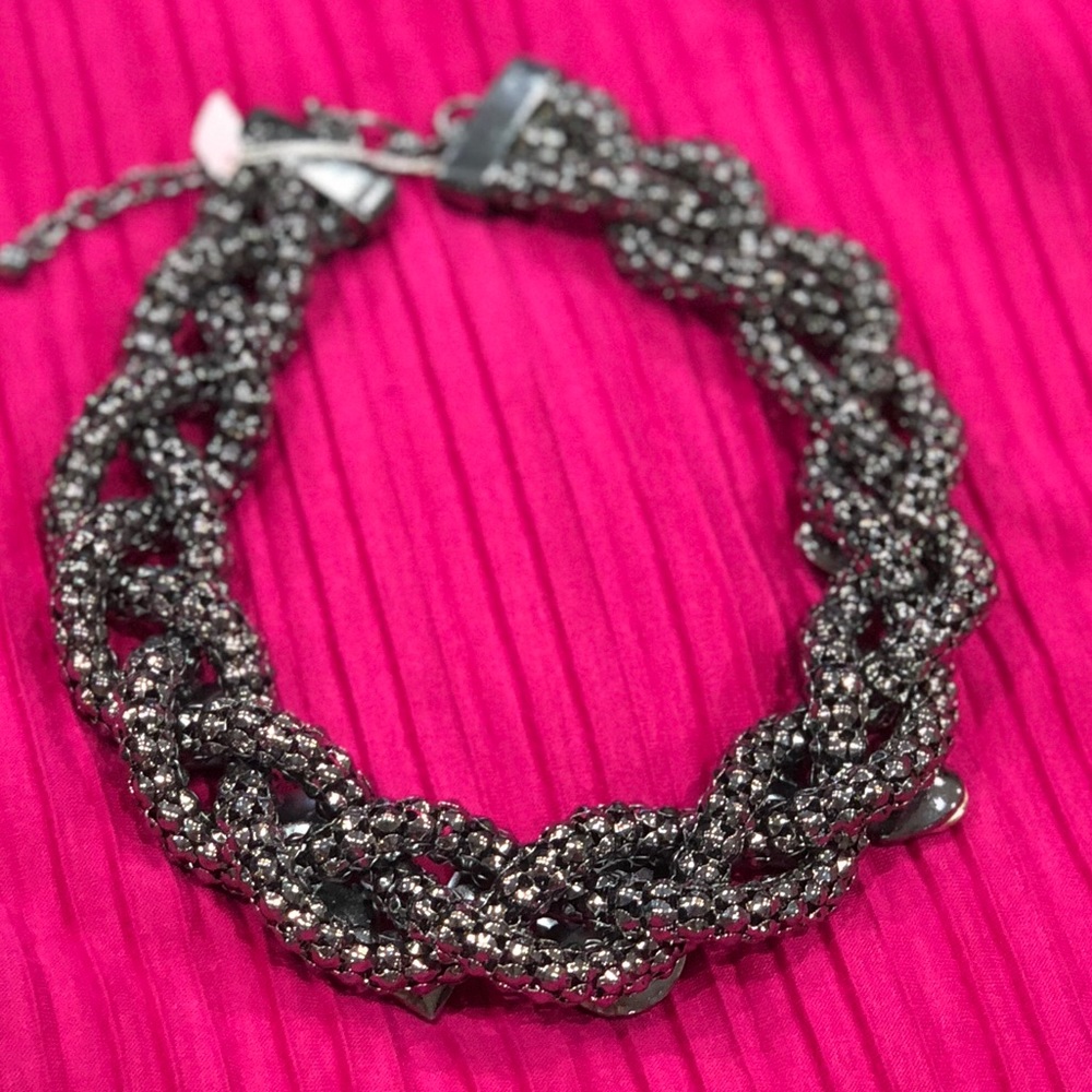 Statement Chunky Rhinestone Chain Necklace - Picture 4 of 8